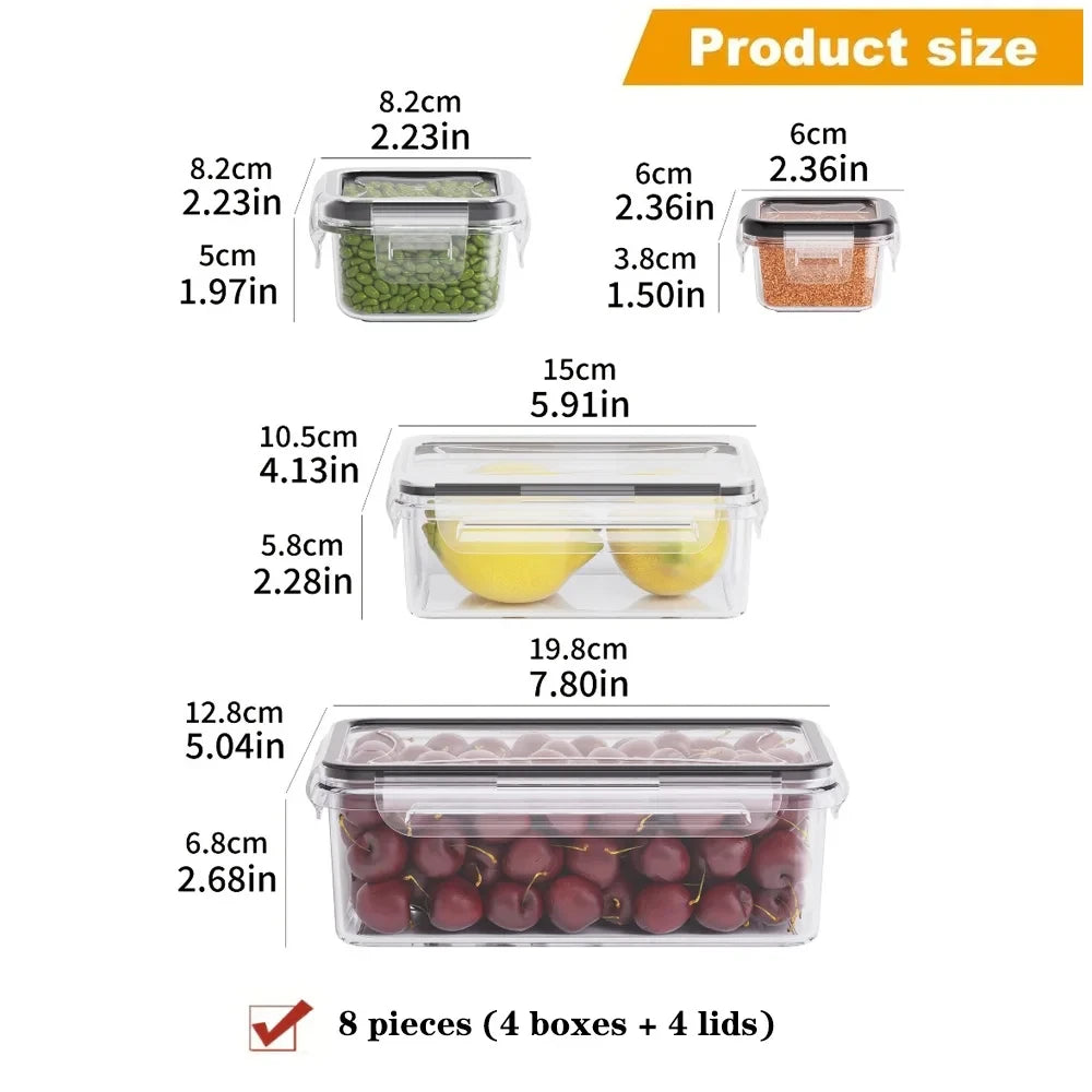 8-Piece Airtight Food Containers