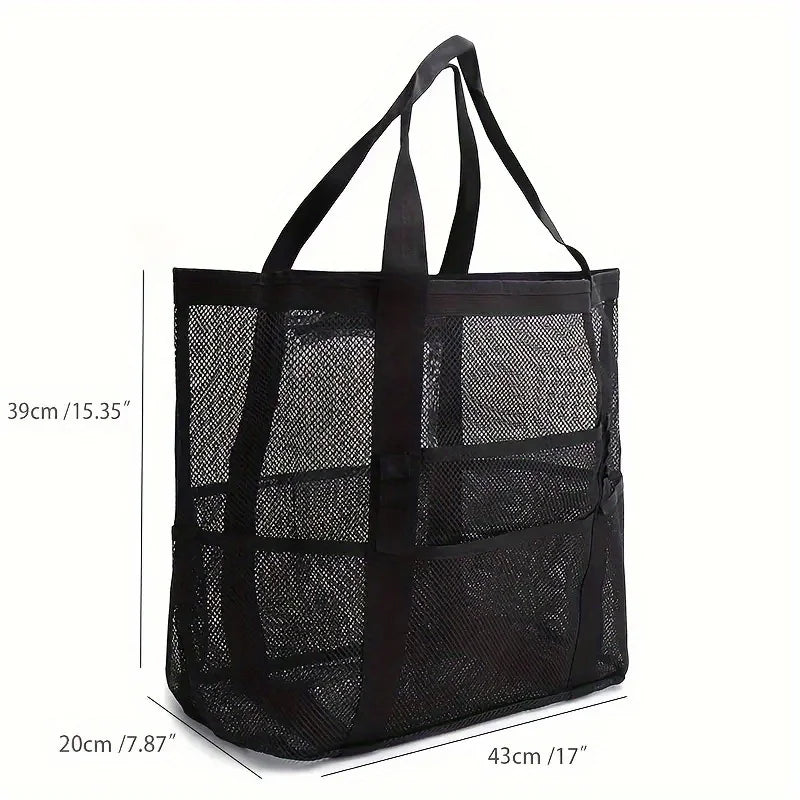 Coastal Mesh Beach Tote Bag