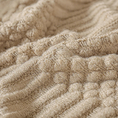 Cozy Khaki Tassel Throw Blanket